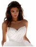 Strapless White Satin Tulle Simple Wedding Dress